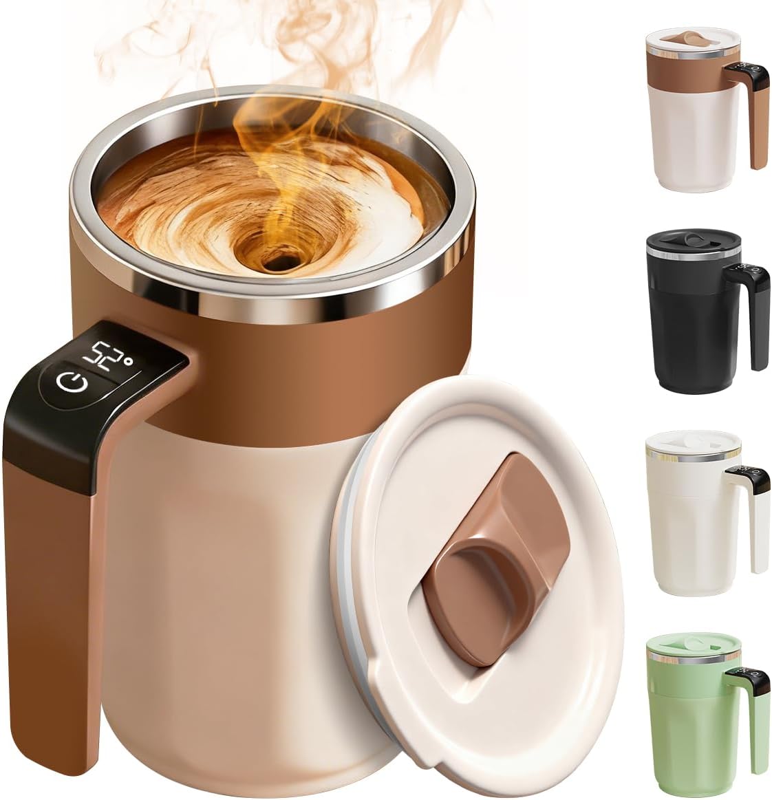 Automatic Stirring Mug - Electric Self Mixing Coffee Cup with Rechargeable Battery, for Coffee, Tea, Cocoa, Protein Shakes & More, Hands-Free & Portable