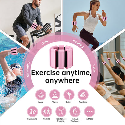 Weighted Wristbands: Silicone, for Weight Training/Yoga/Dance/Fitness (Also for Ankles)